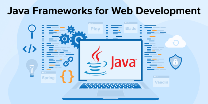 Which Java frameworks are commonly used for web development?